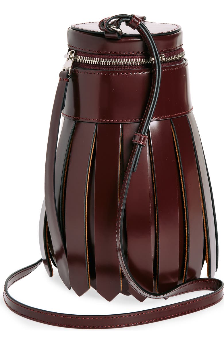 JW Anderson Tassel Leather Bucket Bag, Alternate, color,