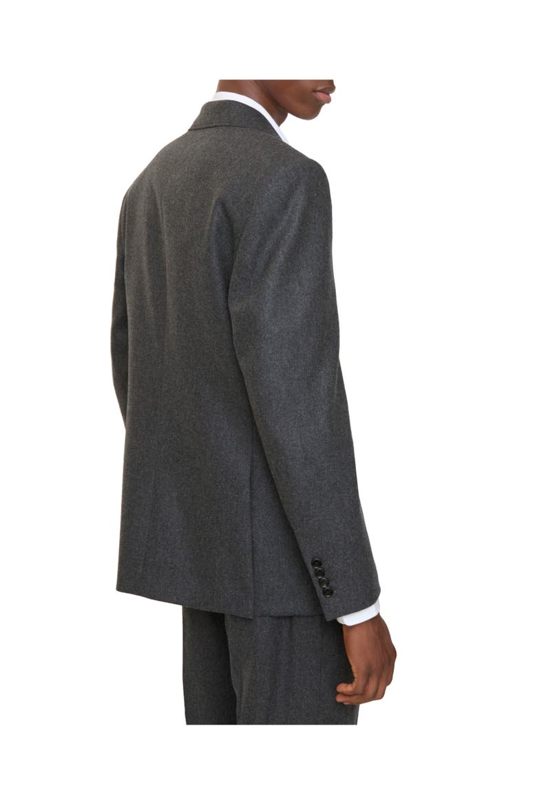 Wool Flannel Tailored Jacket, Alternate, color, Brisk grey