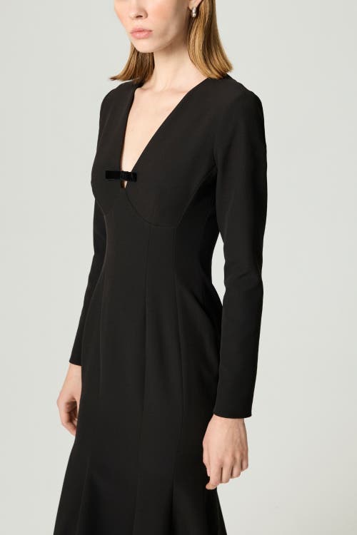 Nocturne Bow Detail Mermaid Maxi Dress In Black