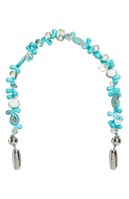 ossa Crystal Paisley Wrist Strap for iPhone Case in Turquoise at Nordstrom