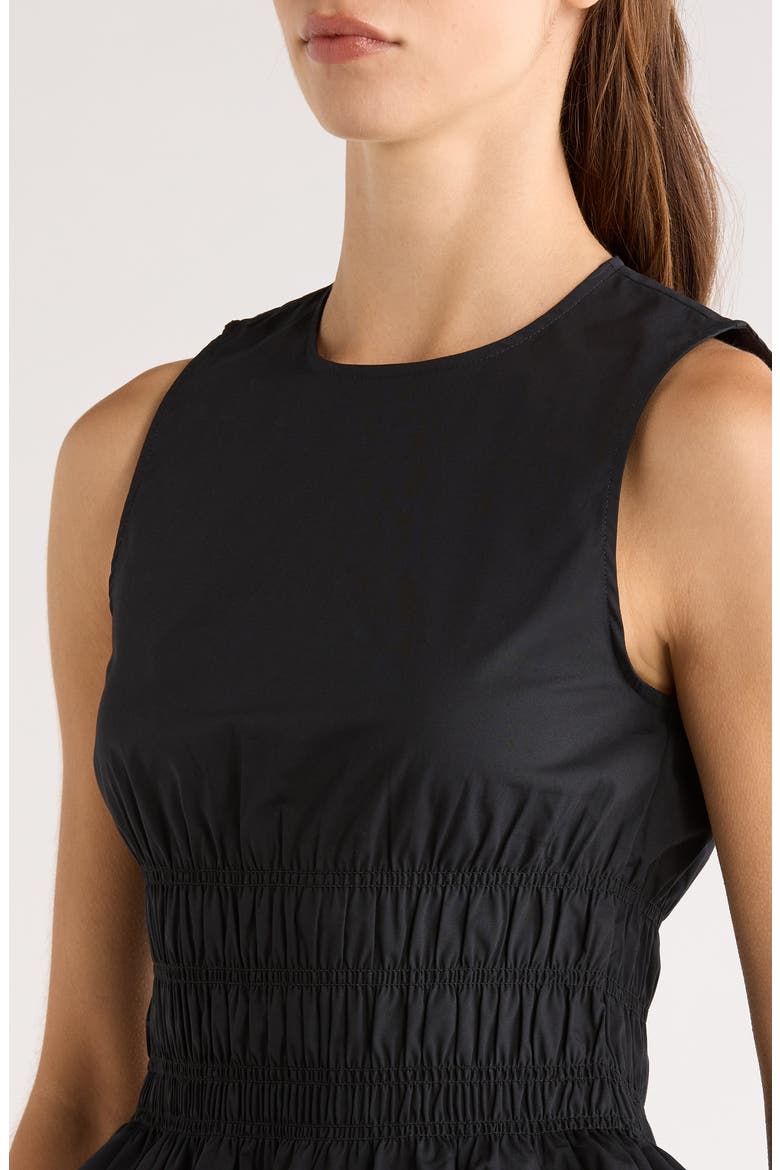 Culver Smocked Sleeveless Top, Alternate, color, BLACK