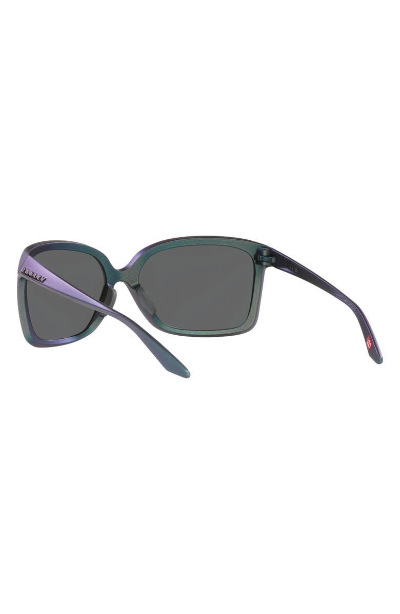 Oakley Wildrye 61mm Prizm<sup>™</sup> Polarized Butterfly Sunglasses, Alternate, color, Silver