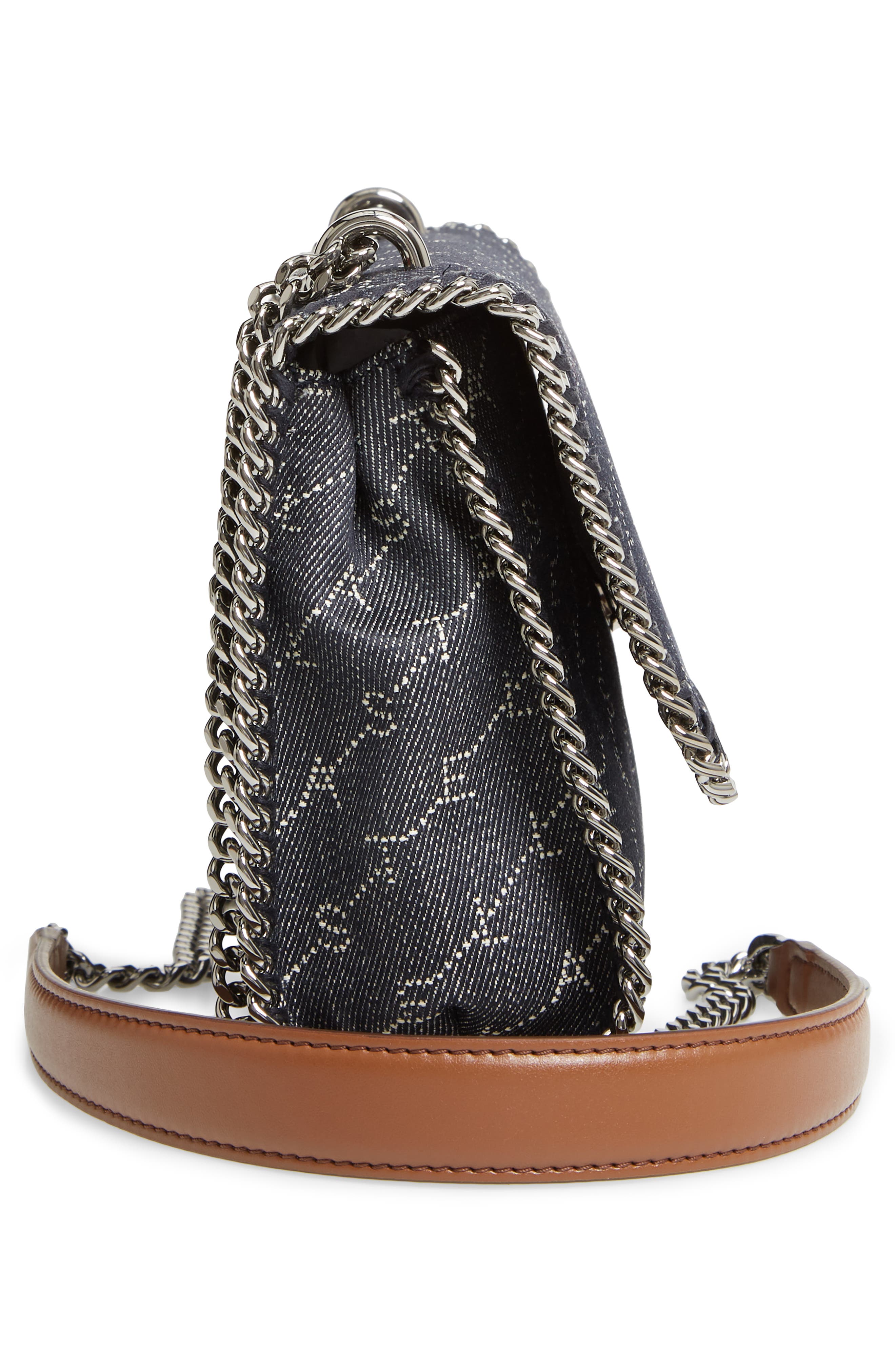 Stella McCartney Falabella Logo Denim Shoulder Bag, Alternate, color, 