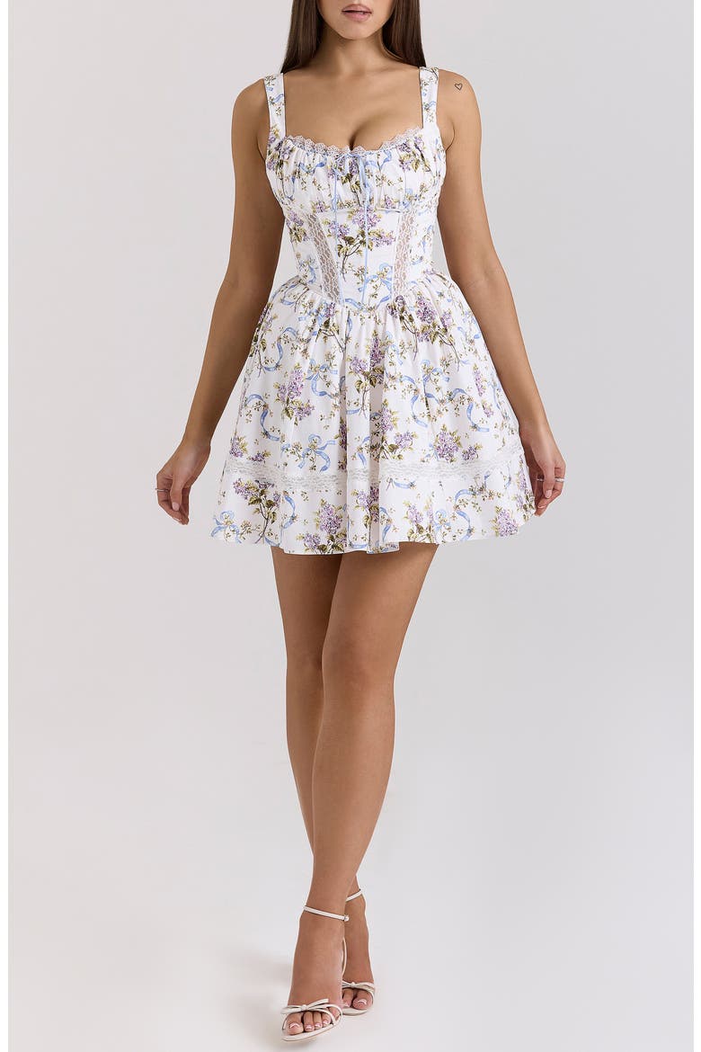 kim eyelet floral mini dress Kim Mini Floral Dress | Color - Fuschia / XS