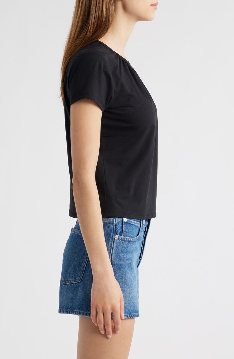 FRAME Gathered Cotton Blend T-Shirt, Alternate, color, 