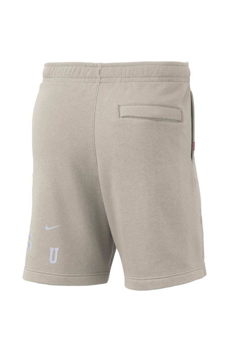 Nike Men's Nike Cream Ohio State Buckeyes Fleece Shorts, Alternate, color,