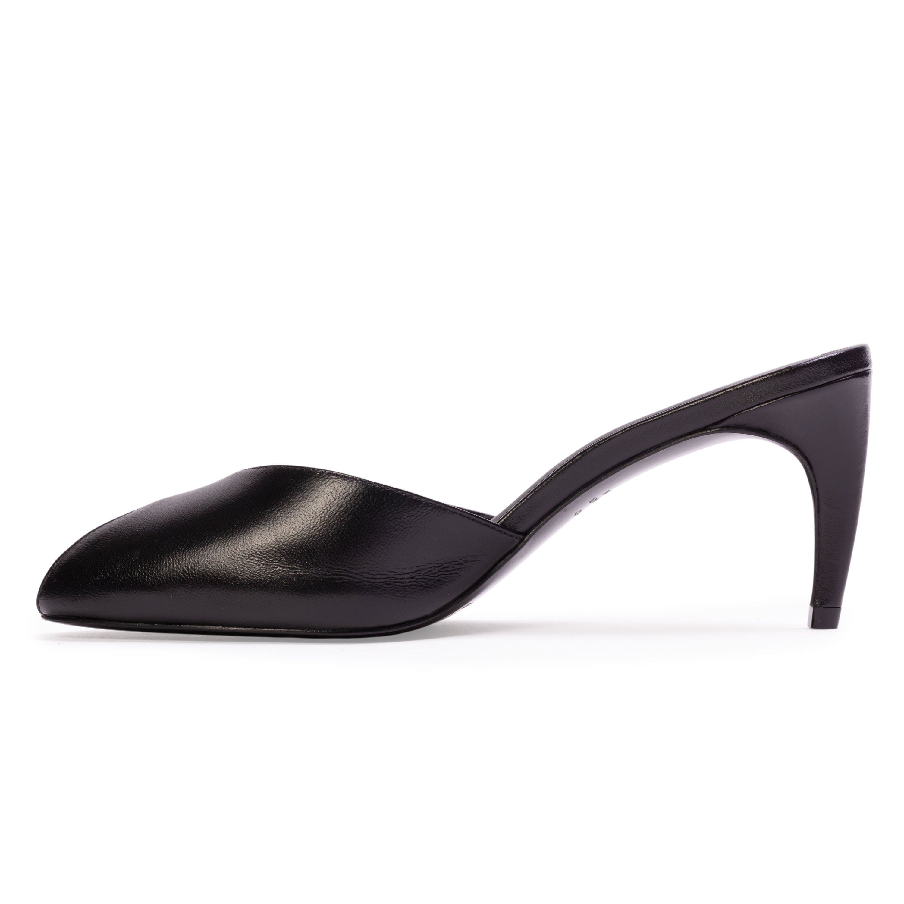 BLACK SUEDE STUDIO Dovie 70 Leather Mule, Alternate, color, Black Leather