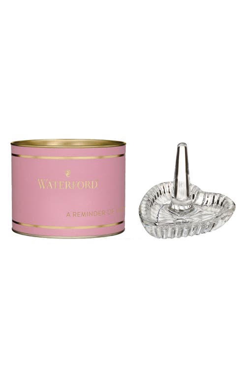 Waterford Giftology Heart Lead Crystal Ring Holder In Metallic