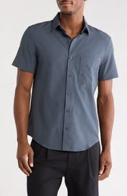 True Classic Ripstop Commuter Short Sleeve Button-Down Shirt