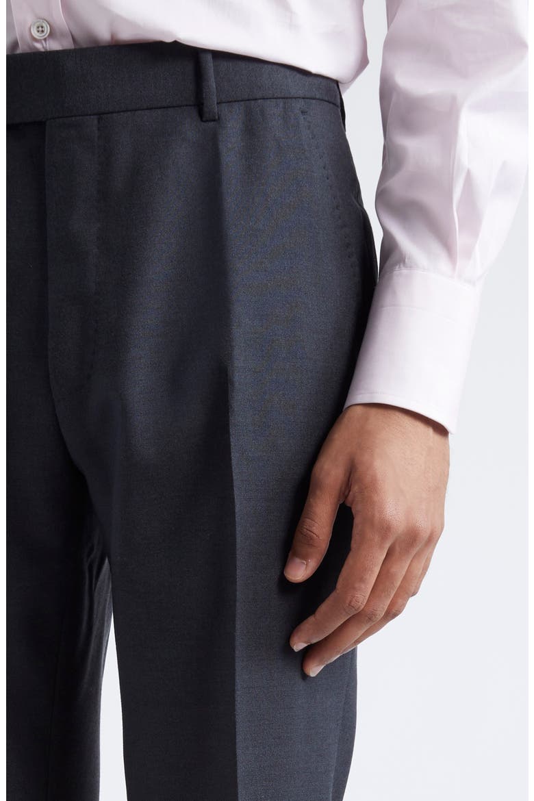 Shelton Mohair, Wool & Silk Trousers, Alternate, color, GREY MELANGE