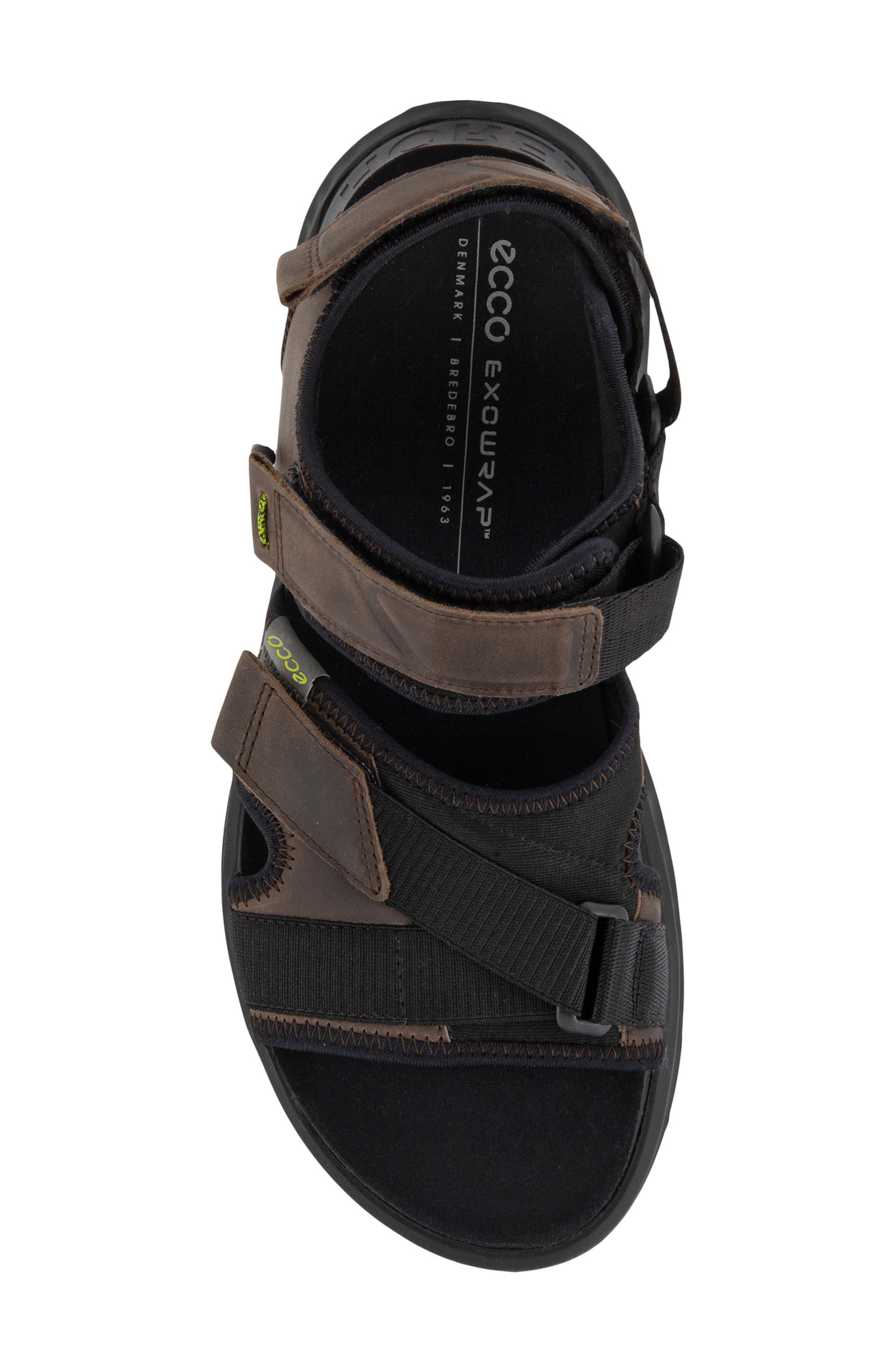 Exowrap Strap Sandal, Alternate, color, COFFEE/ BLACK
