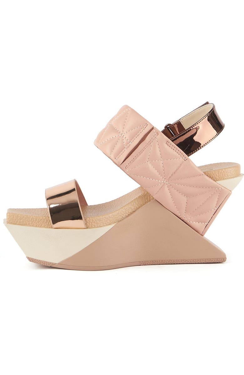 United Nude Delta Wedge Puffy, Alternate, color, Cameo Mix