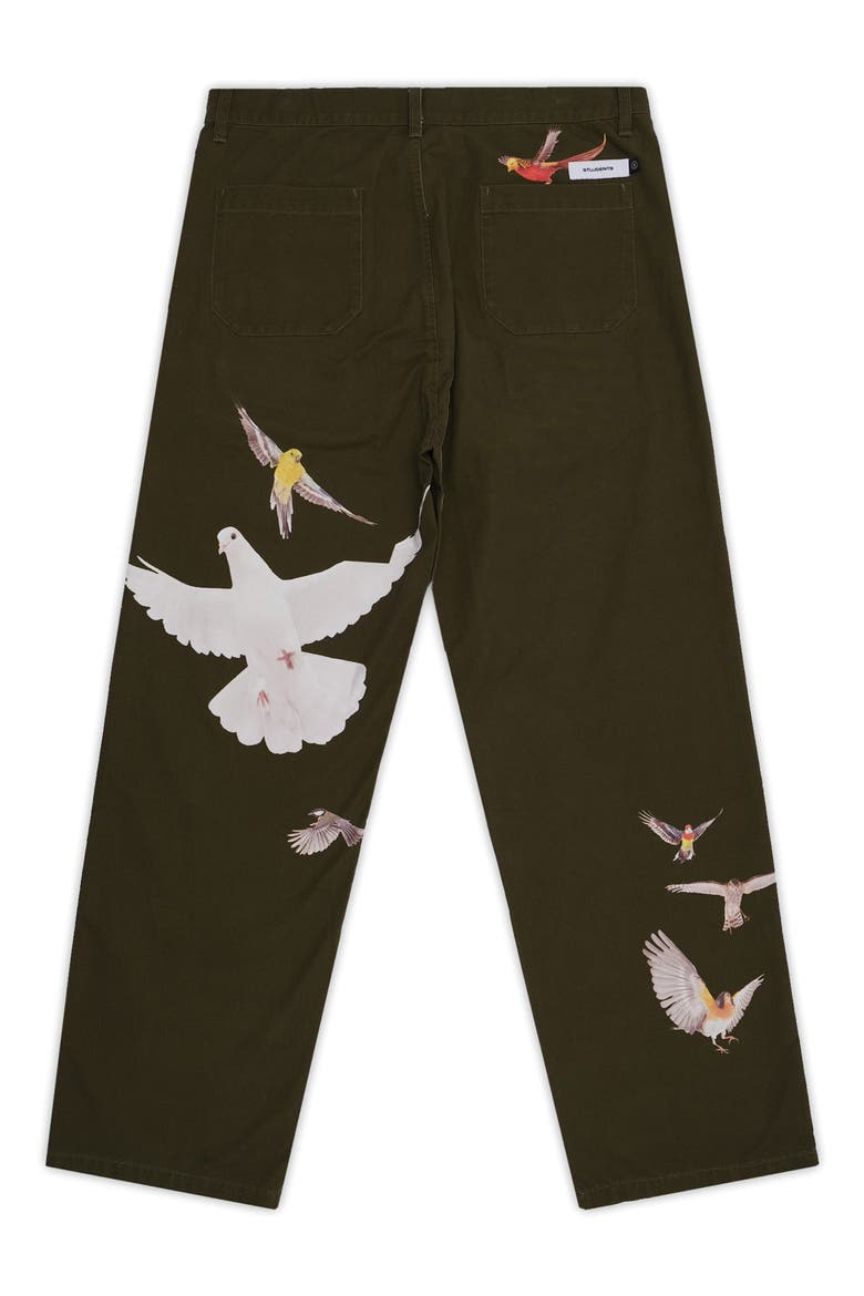 Daybreak Straight Bird Pants, Alternate, color, MILITARY