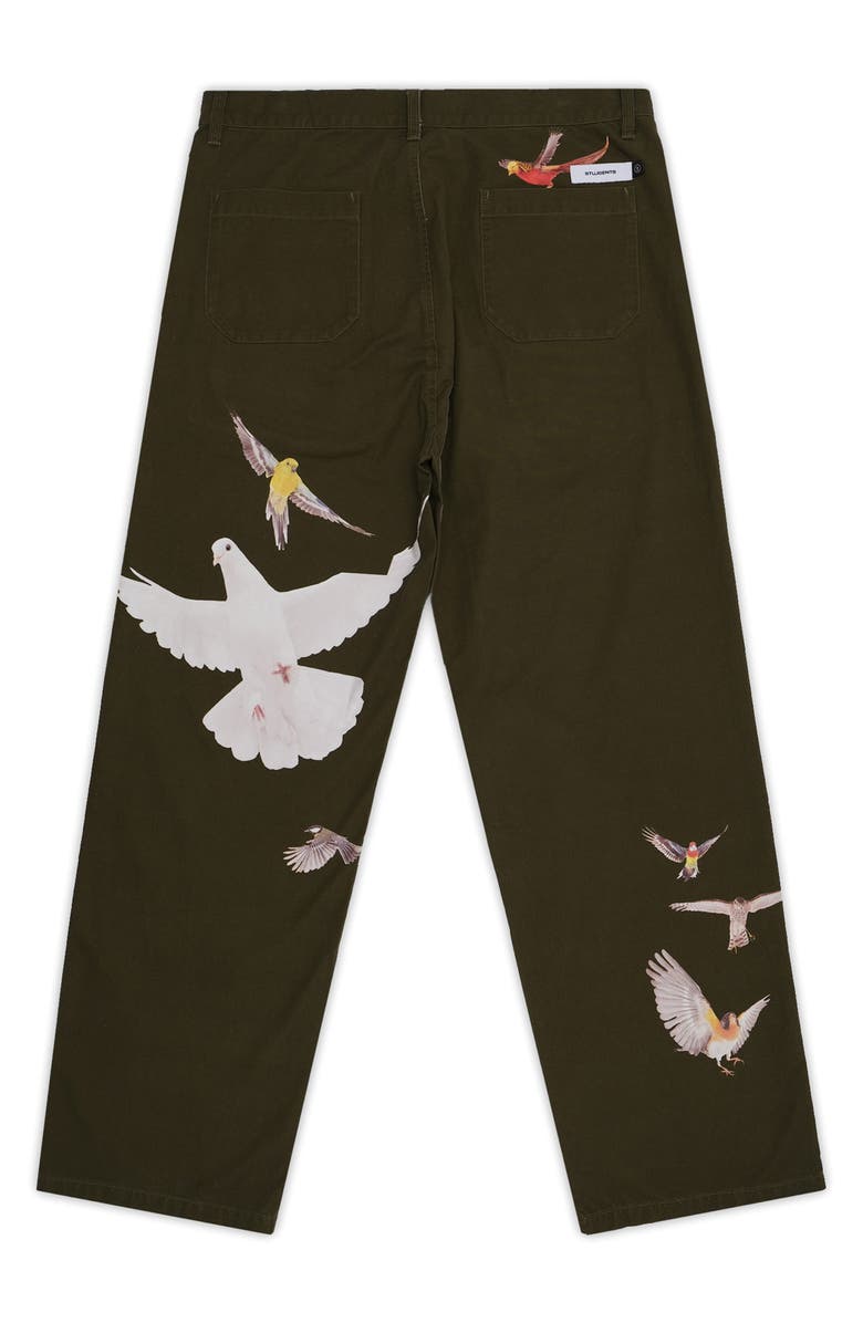 STUDENTS Daybreak Straight Bird Pants, Alternate, color, Military