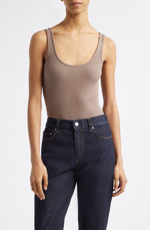 Nica Scoop Neck Tank Bodysuit
