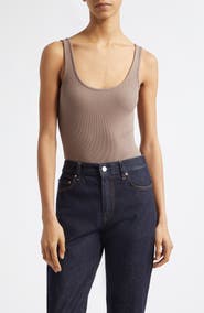 L'AGENCE Nica Scoop Neck Tank Bodysuit