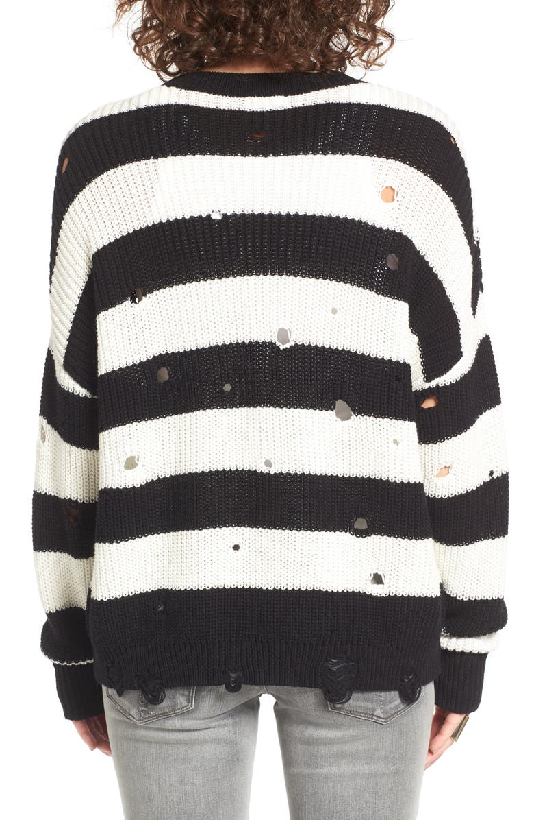 BP. Decontructed Stripe Cotton Pullover, Alternate, color, 