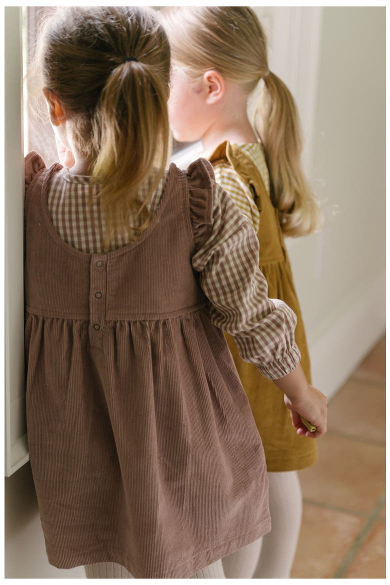 Organic Cotton Corduroy Pinafore Dress, Alternate, color, THISTLE