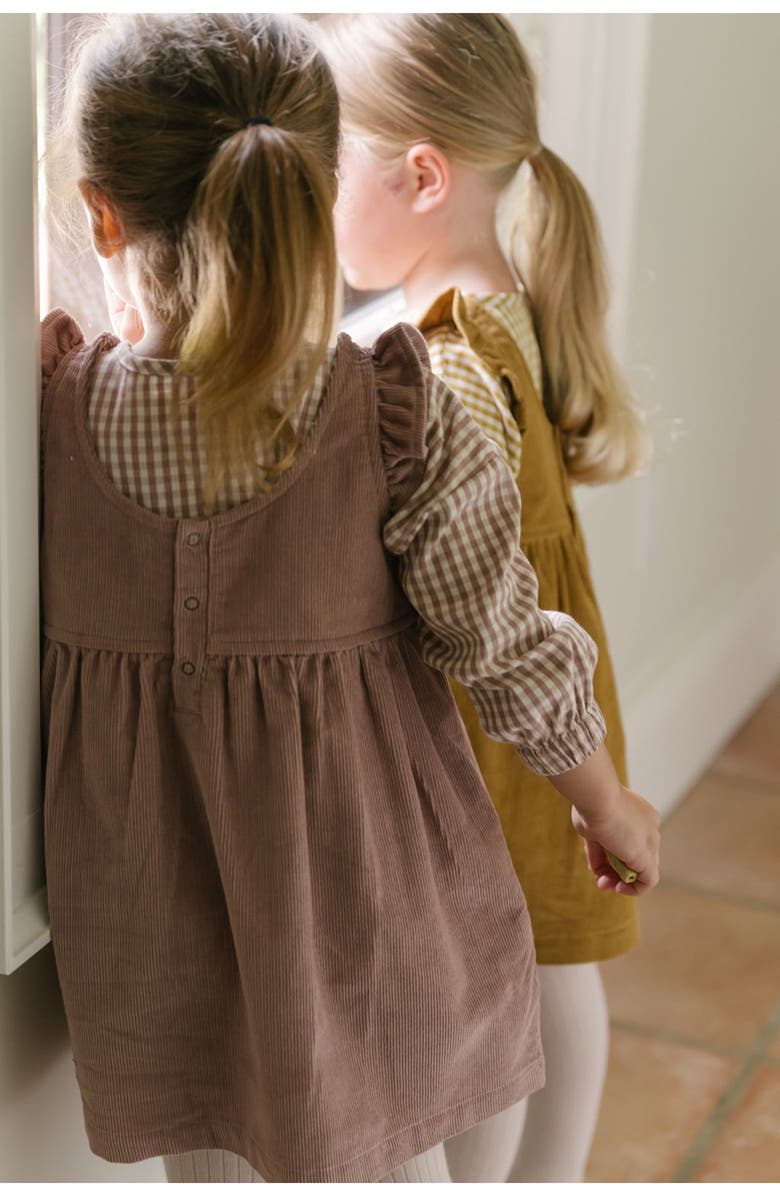 Pehr Organic Cotton Corduroy Pinafore Dress, Alternate, color, Thistle