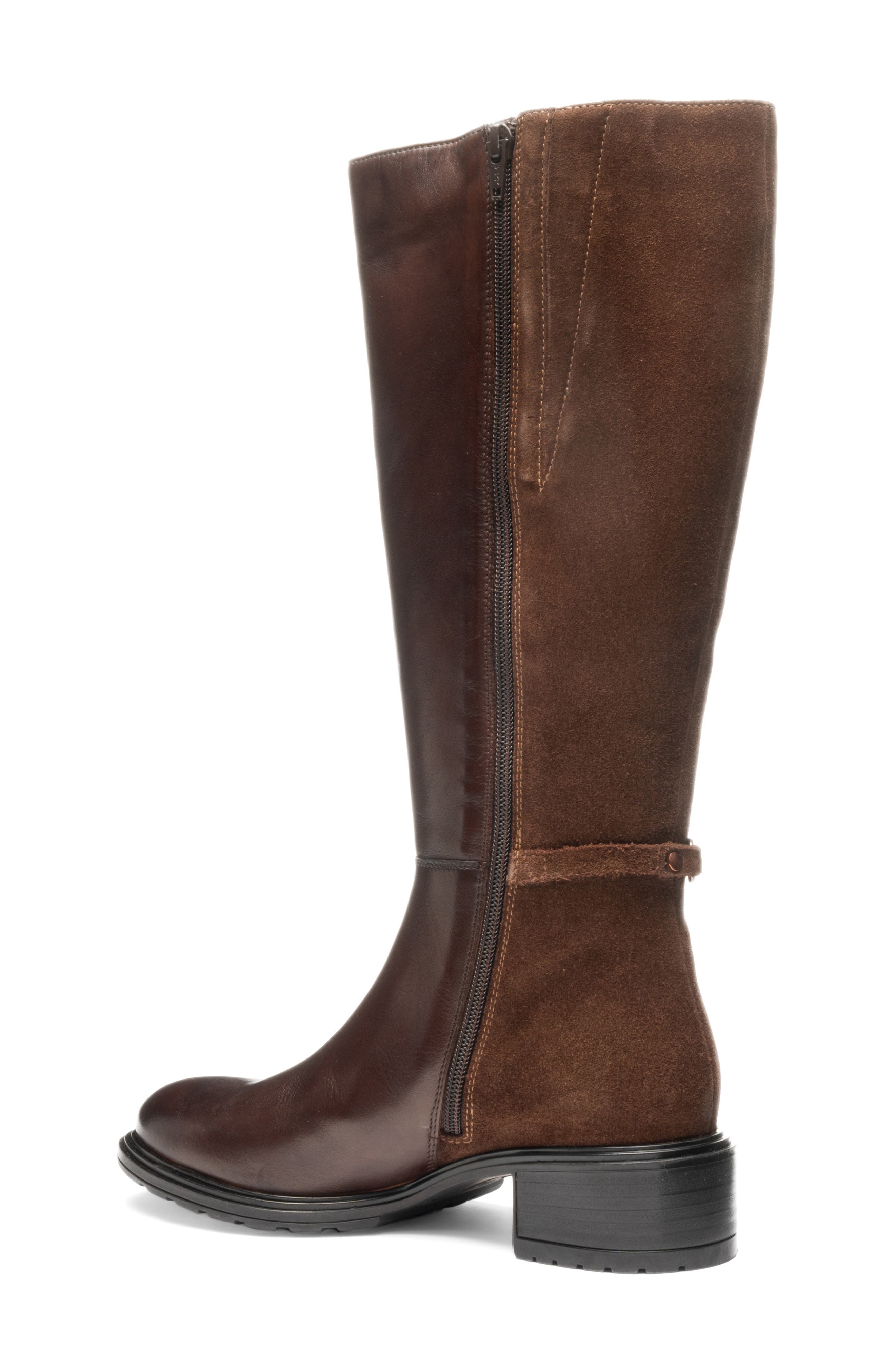 Plumeria Knee High Boot, Alternate, color, BROWN