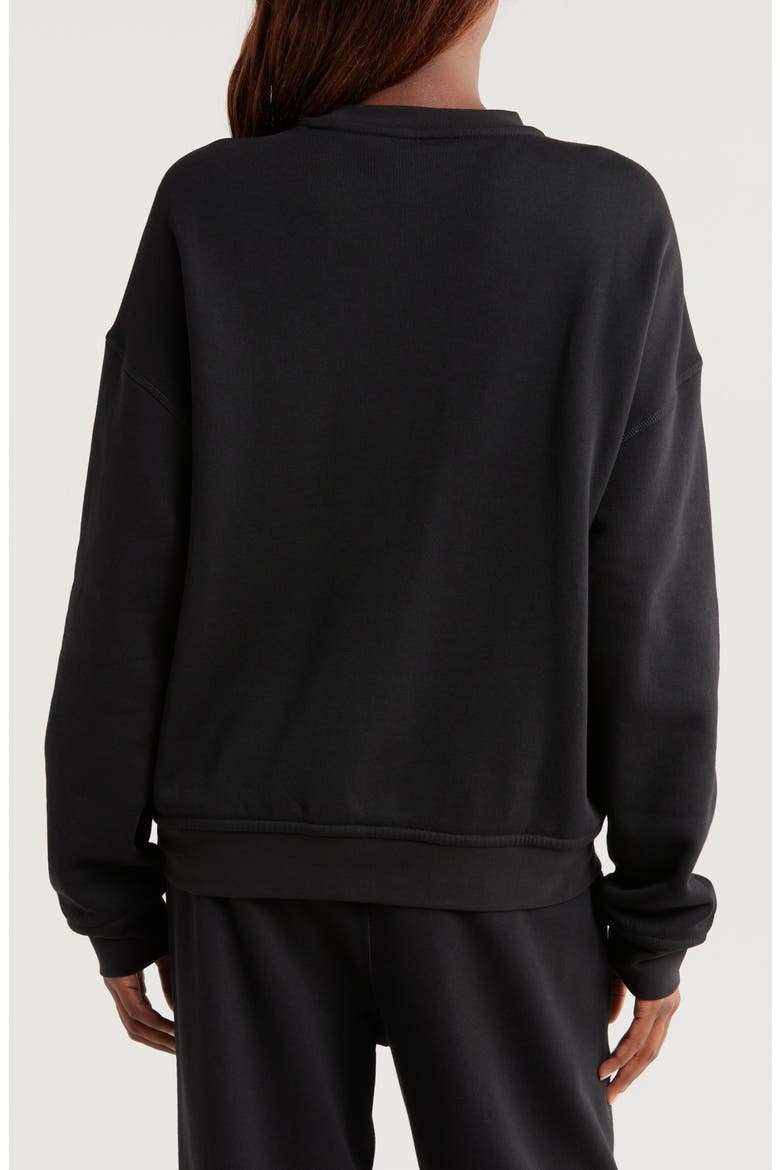 Silksweats™ Oversize Cotton Blend Pajama Sweatshirt, Alternate, color, IMMERSED BLACK