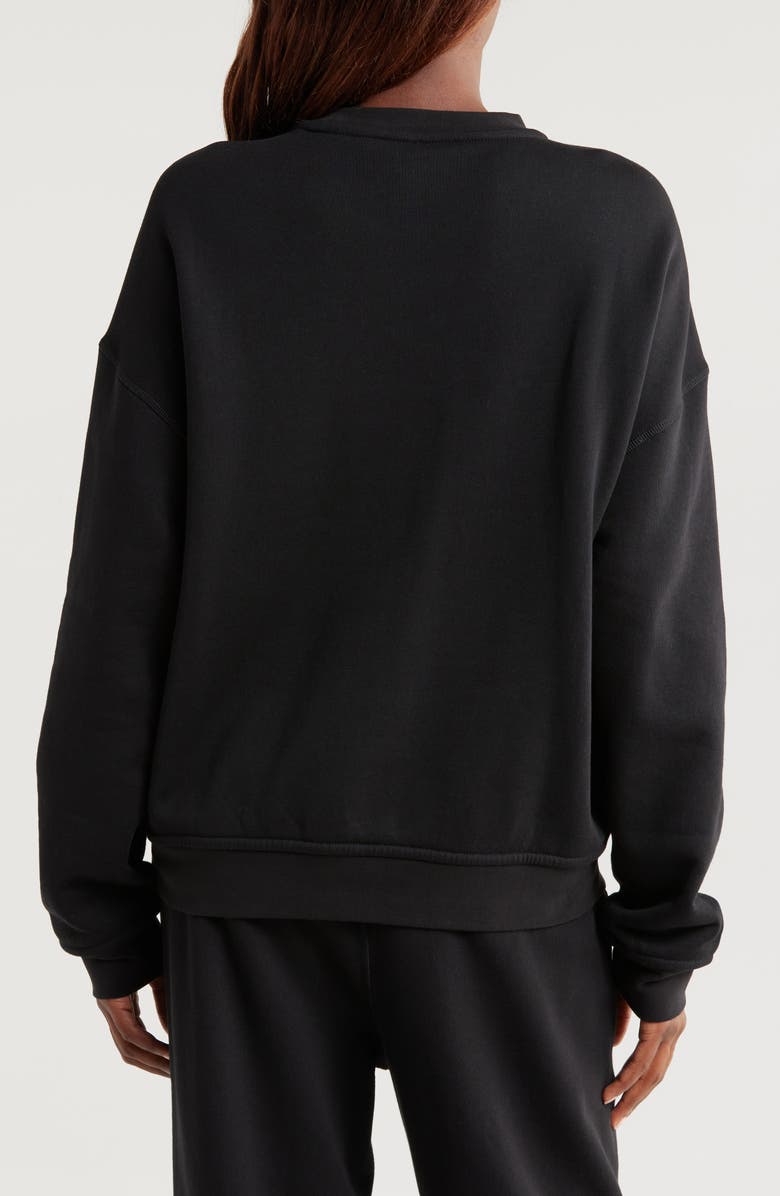 Lunya Silksweats<sup>™</sup> Oversize Cotton Blend Pajama Sweatshirt, Alternate, color, Immersed Black