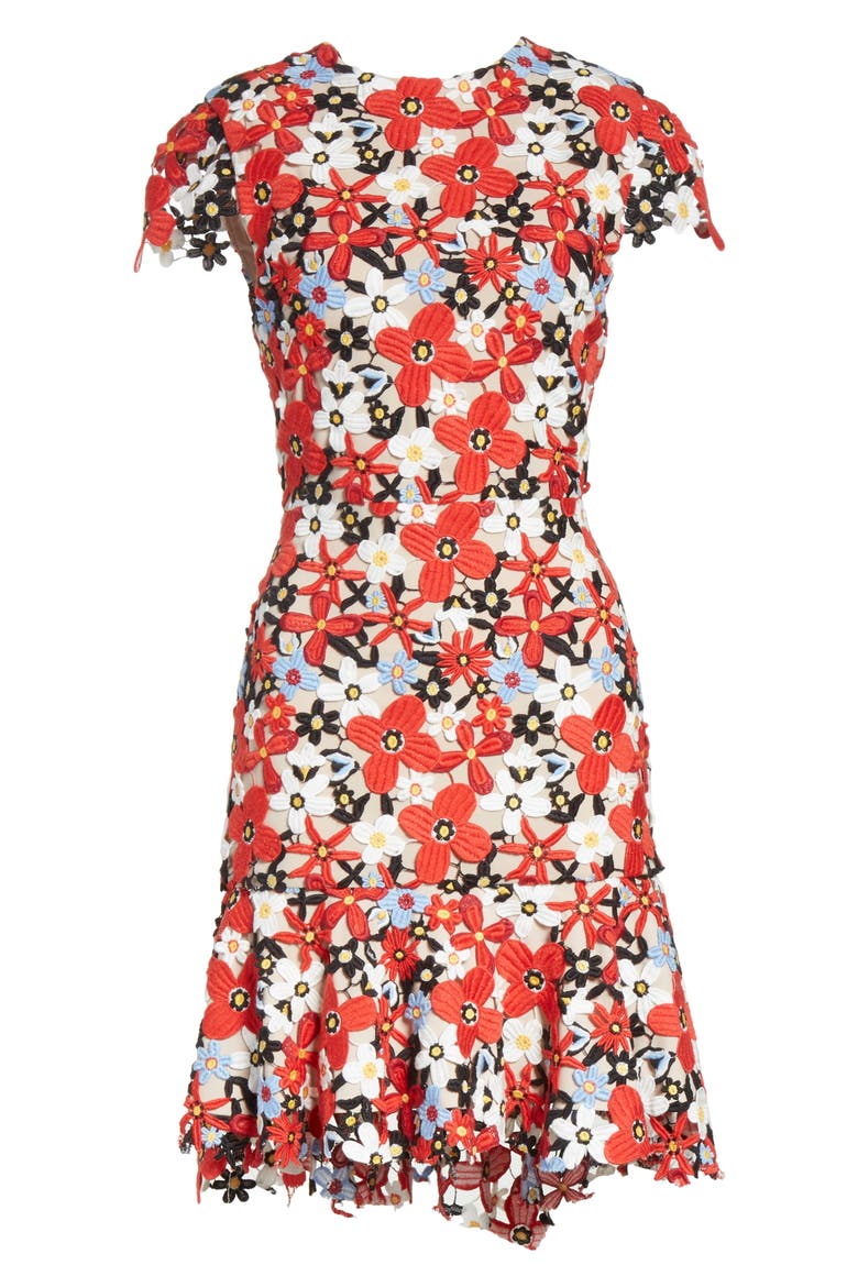 Imani Floral Fit & Flare Dress, Alternate, color, MULTI