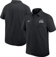Nike Men's Nike Black Team USA Woven Polo