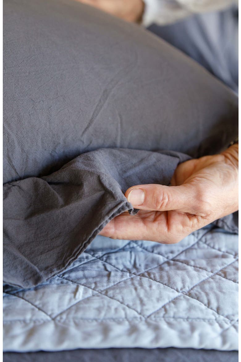 Mateo Crinkled Cotton Sheet Set, Alternate, color, MIDNIGHT