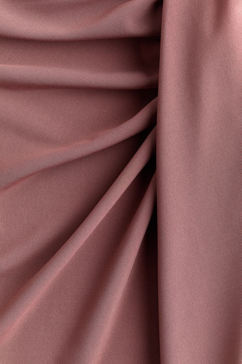 Draped Jersey Skirt, Alternate, color, Dark dusty pink