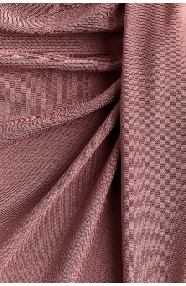 H&M Draped Jersey Skirt, Alternate, color, Dark Dusty Pink