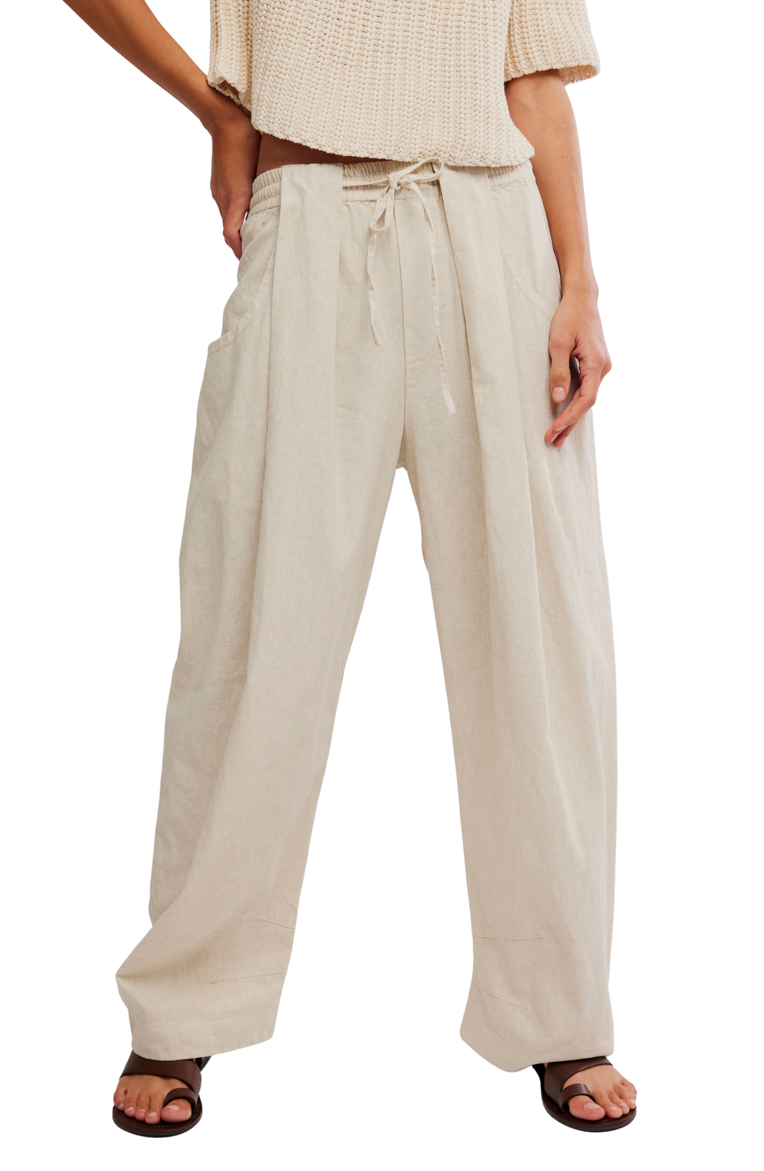 Chambers Drawstring Linen & Cotton Pants