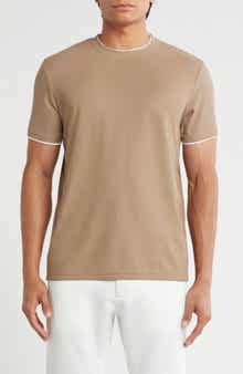 DENIM AND FLOWER Textured Double Layered Crewneck T-Shirt