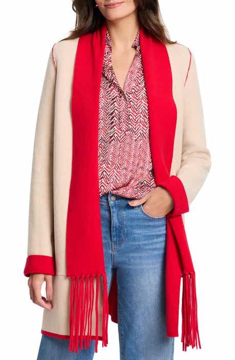 NIC+ZOE Cool Nights Reversible Fringe Knit Jacket