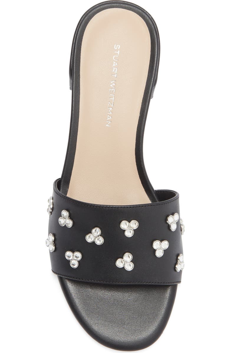 Stuart Weitzman Tammy Crystal Slide Sandal, Alternate, color, Black 002