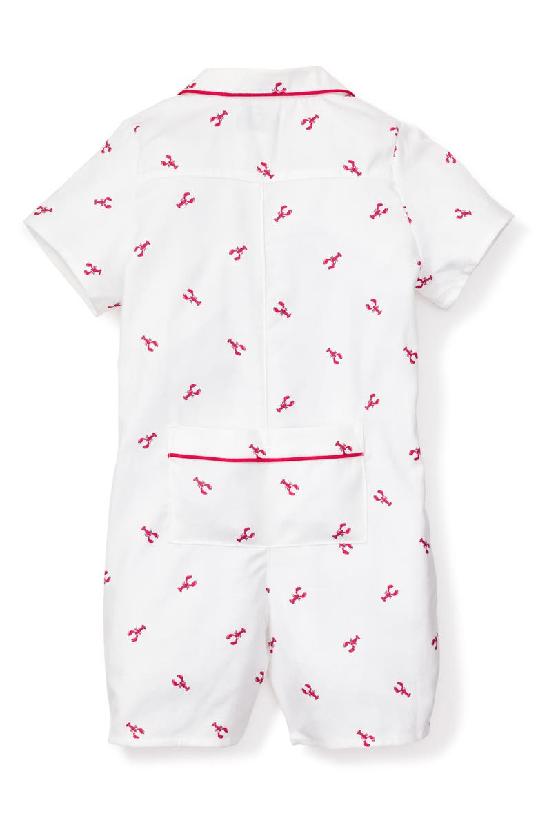 Petite Plume Brixham Lobster Short Romper, Alternate, color, 