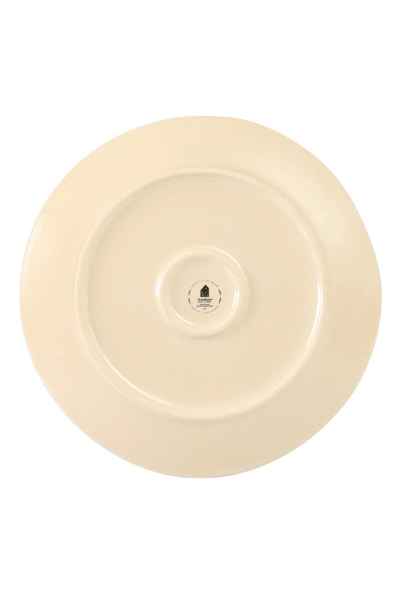 Montecito Breeze 16 Piece Double Plates and Bowls Stoneware Reactive Glaze Dinnerware Set, Alternate, color, Marble Dawn Cream