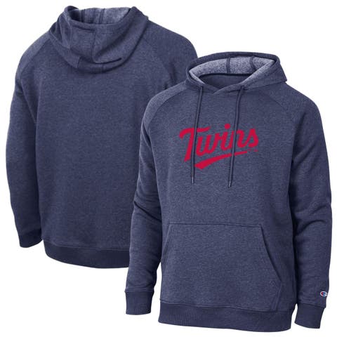 Men's Champion Navy Minnesota Twins Triumph Tri-Blend Raglan Hoodie