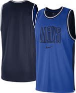 Nike Men's Nike Blue/Navy Dallas Mavericks Courtside Versus Force Split DNA Performance Mesh Tank Top
