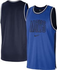 Nike Men's Nike Blue/Navy Dallas Mavericks Courtside Versus Force Split DNA Performance Mesh Tank Top