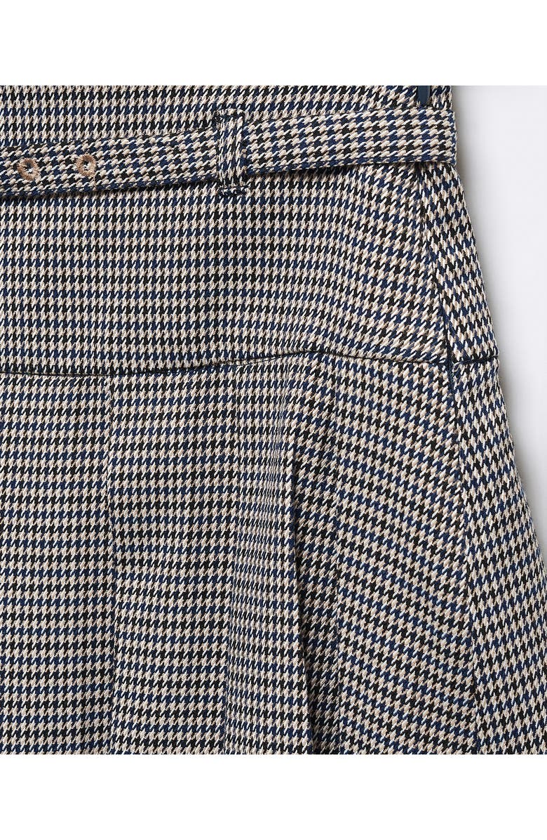 MANGO Houndstooth Belted Miniskirt, Alternate, color, 