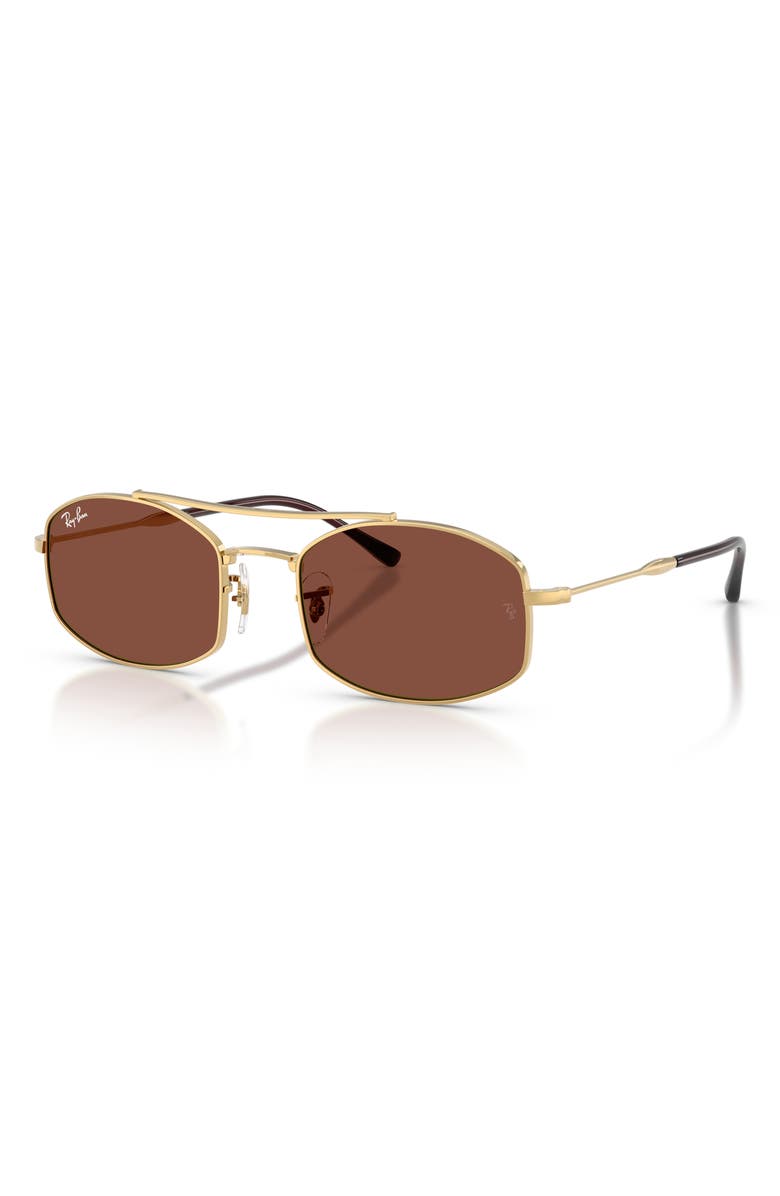 Ray-Ban 54mm Oval Sunglasses, Alternate, color, Arista / Red