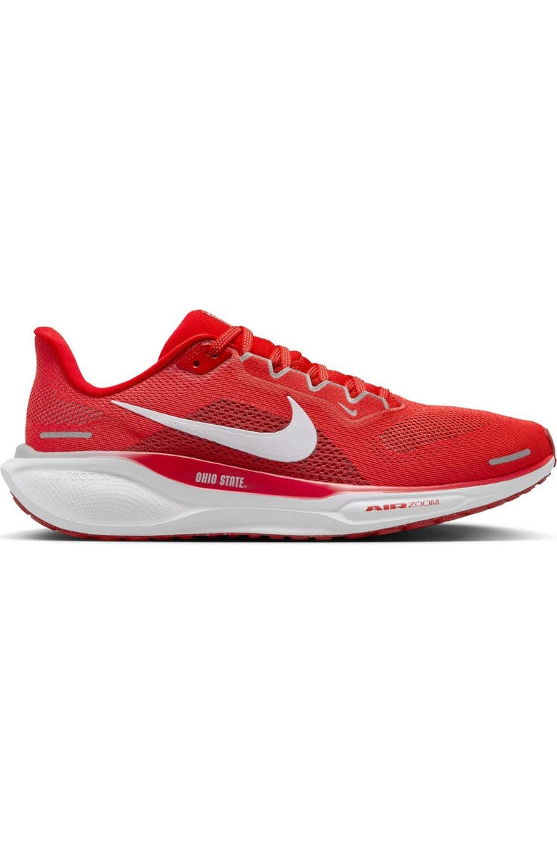 Nike Unisex Nike Scarlet Ohio State Buckeyes Zoom Pegasus 41 Running Shoes, Main, color,