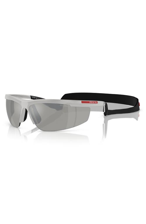 Prada Linea Rossa 96mm Gradient Pillow Sunglasses In Grey Mirror