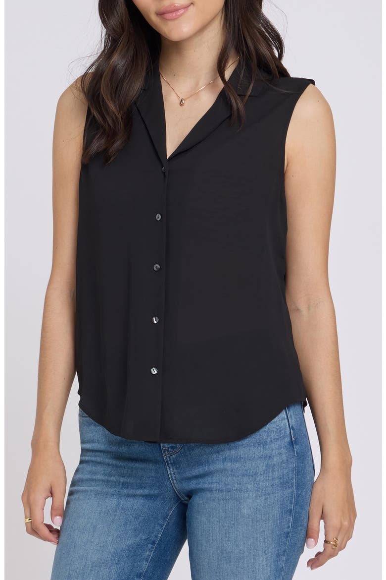 Gabrielle Sleeveless Shirt, Main, color, BLACK