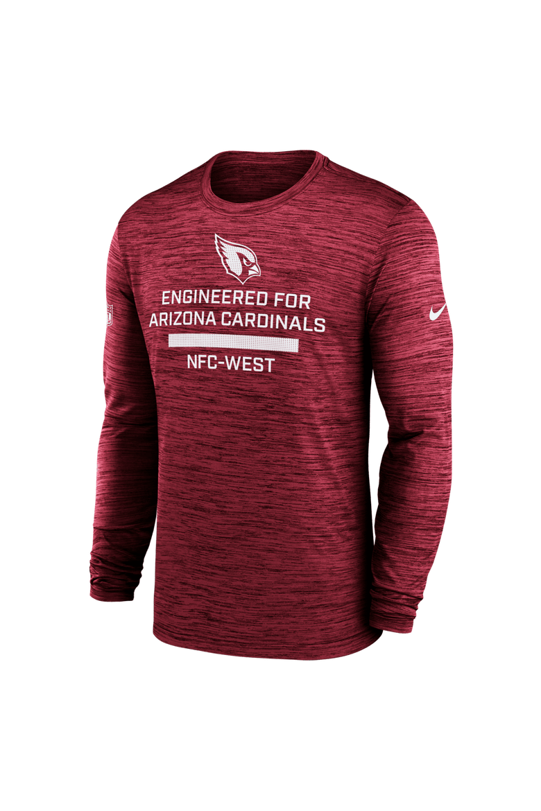 Men's Nike Cardinal Arizona Cardinals Sideline Velocity Performance Long Sleeve T-Shirt, Alternate, color, Cardinal