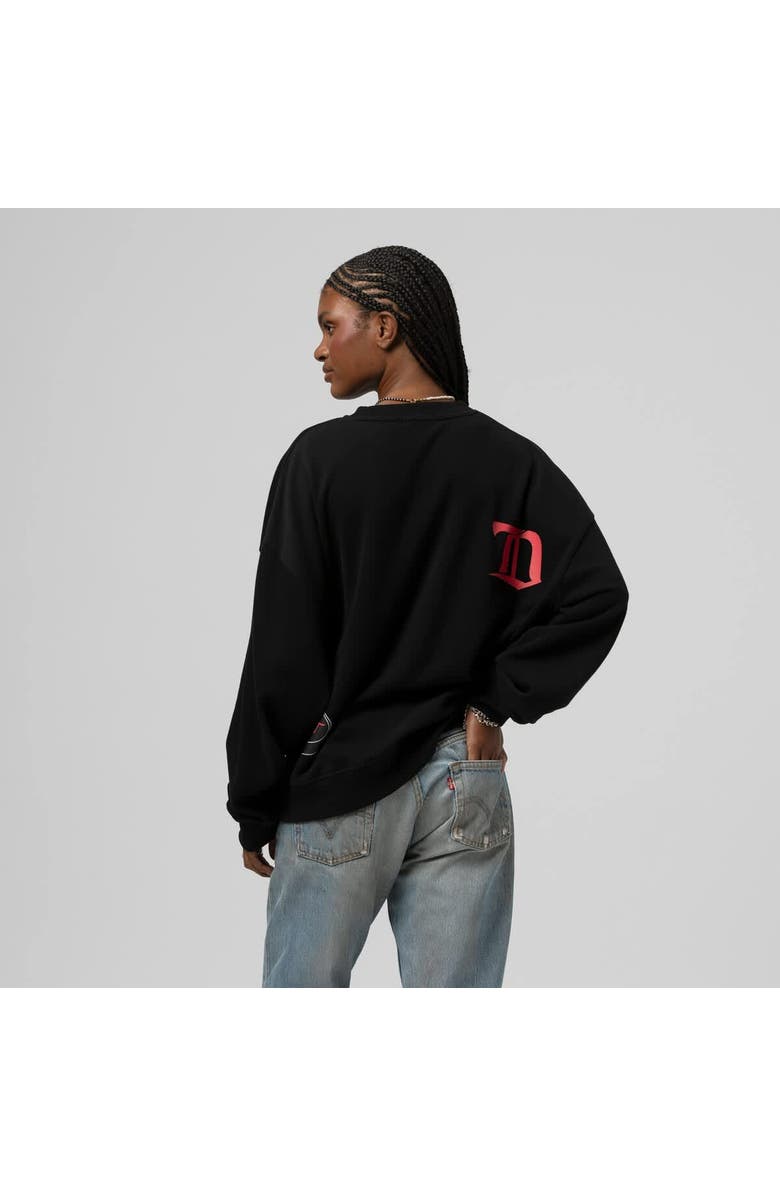 Mitchell 
Ness Women
s Mitchell 
Ness Black Detroit Red Wings Vintage Crewneck Sweatshirt, Alternate, color, Black