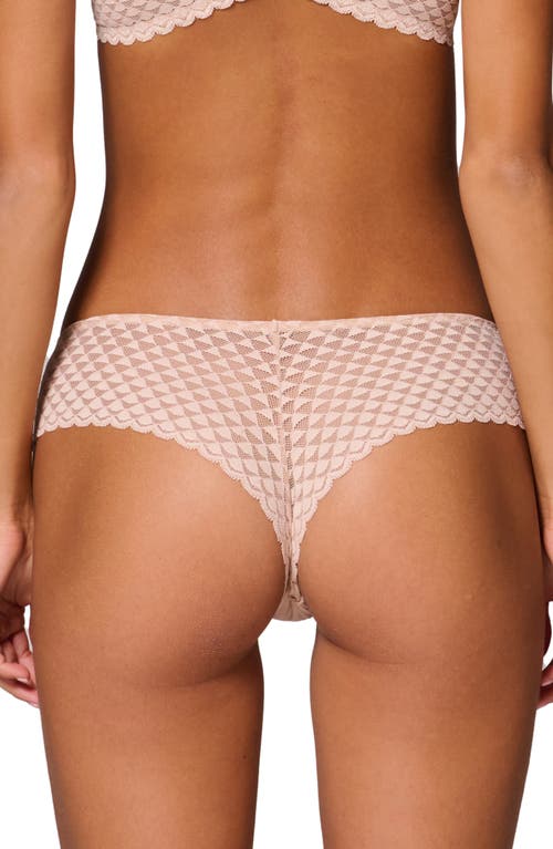 Simone Perele Subtile Lace Trim Boyshorts In Peau Rose