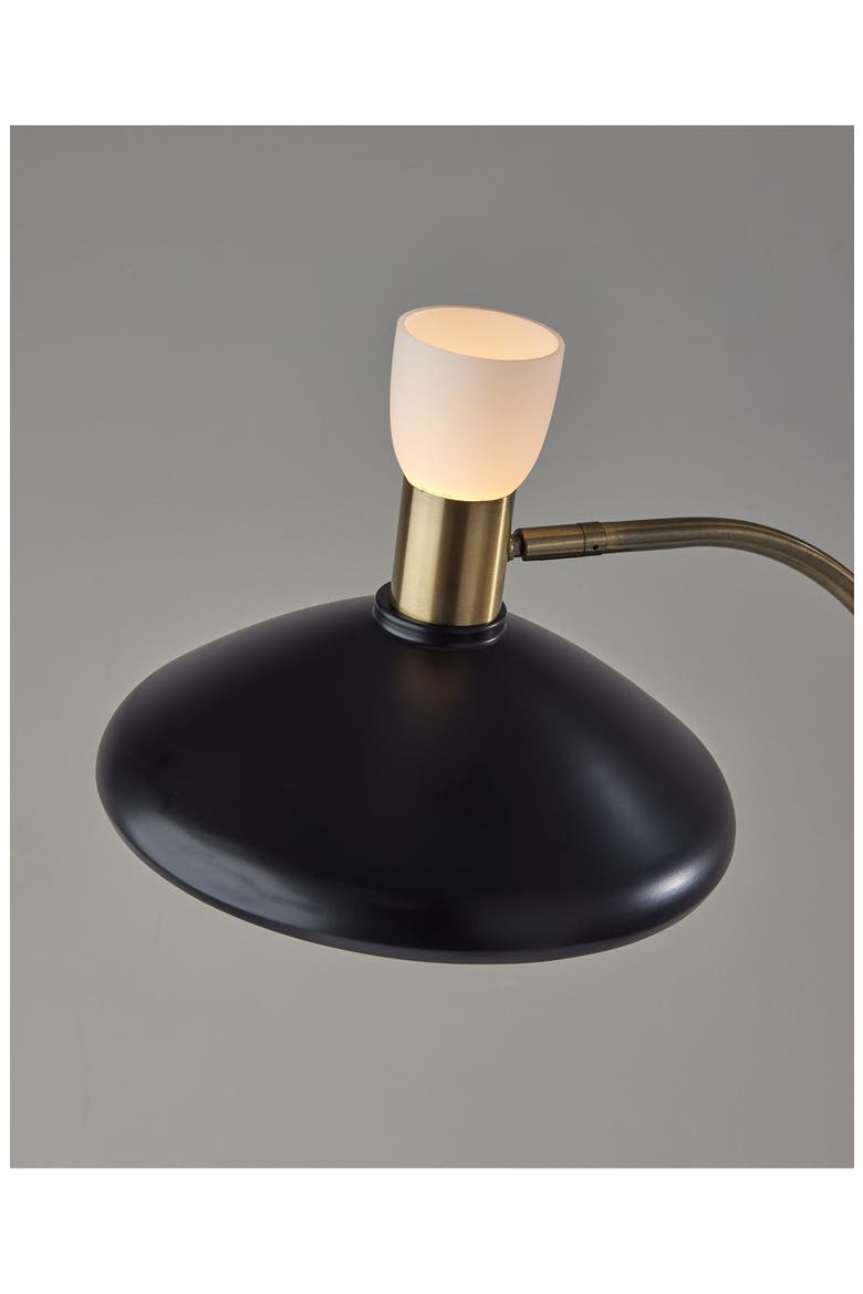Patrick Floor Lamp, Alternate, color, BLACK W/ BRASS ACCENTS