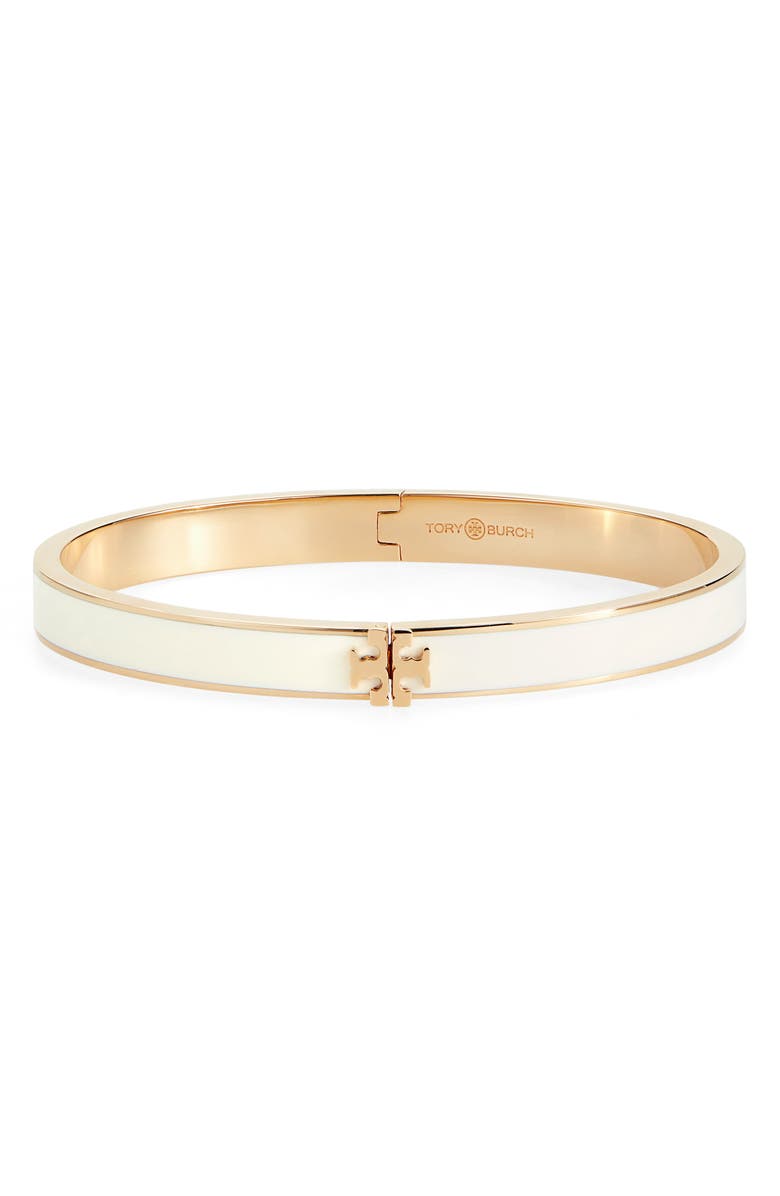 Tory Burch Kira Enamel Hinge Bracelet, Main, color, 